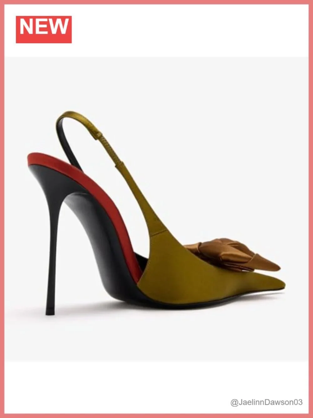 Satin Stiletto Pumps with Floral Appliqués Pointed Toe Slingback Heels 4.33in